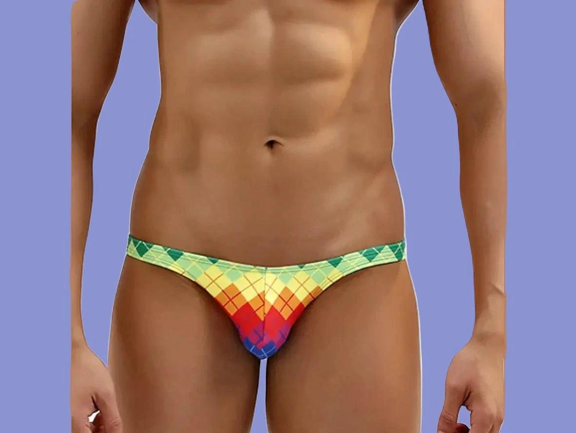 Gay Swim Bikinis | Super Low Cut Mini Pride Swim Bikini