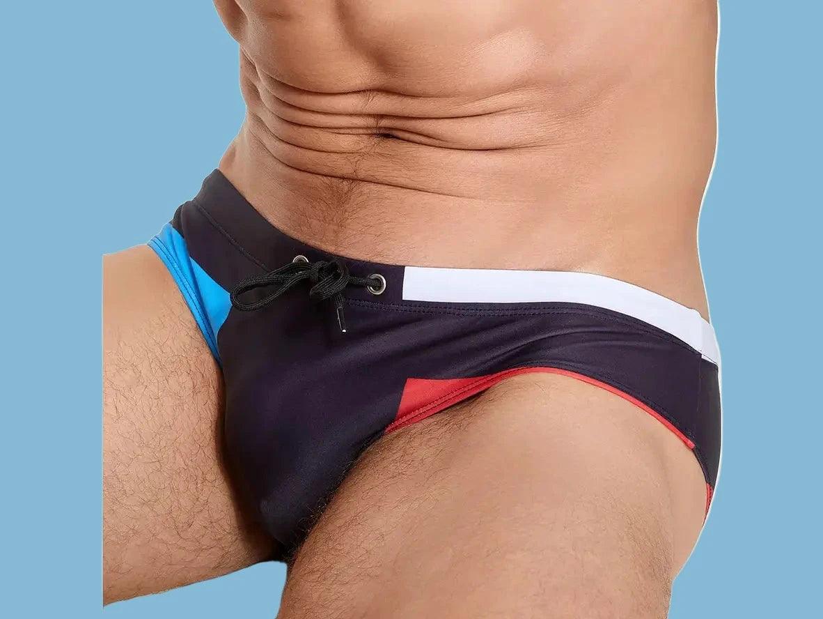 Gay Swim Briefs | SEOBEAN Color Bock Swim Briefs