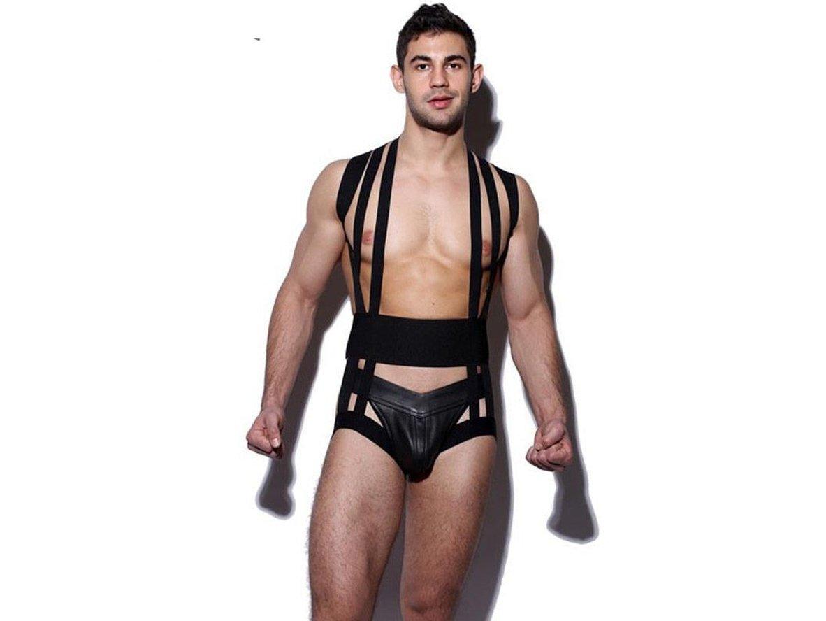 Men Full Body Chest Harness Belts Lingerie Gay Fetish Underwear Clubwear  Costume 