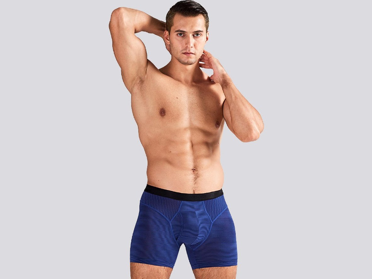 Gay Boxer briefs | 52025 Underwear Thin Pushup Stripe Boxer Briefs