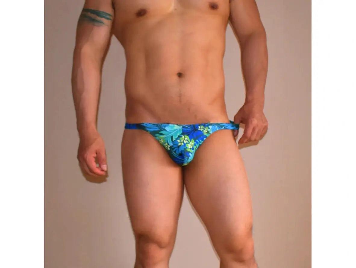 Coral Bloom – Floral Print Gay Swim Thong