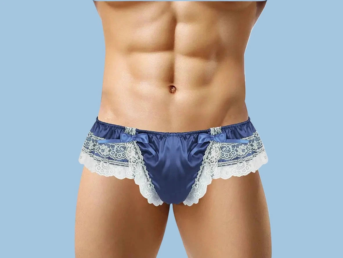 Floral Bloom – Double-Layer Lace Gay Lingerie Thong