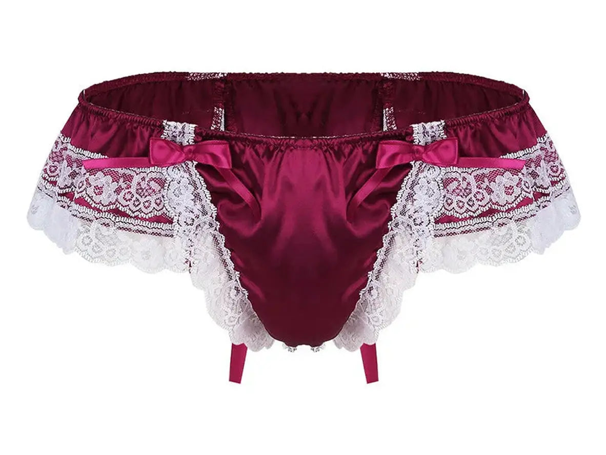 Floral Bloom – Double-Layer Lace Gay Lingerie Thong