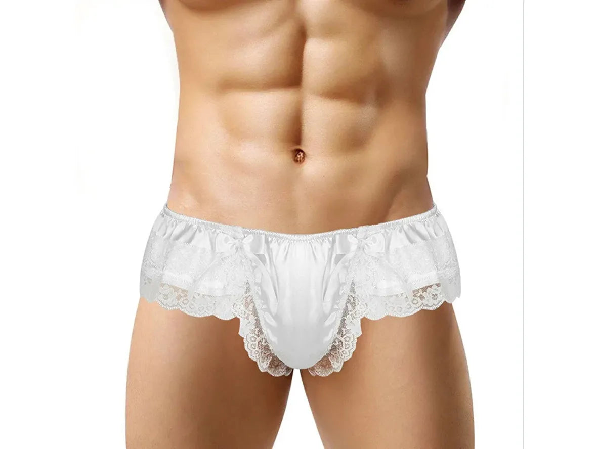 Floral Bloom – Double-Layer Lace Gay Lingerie Thong