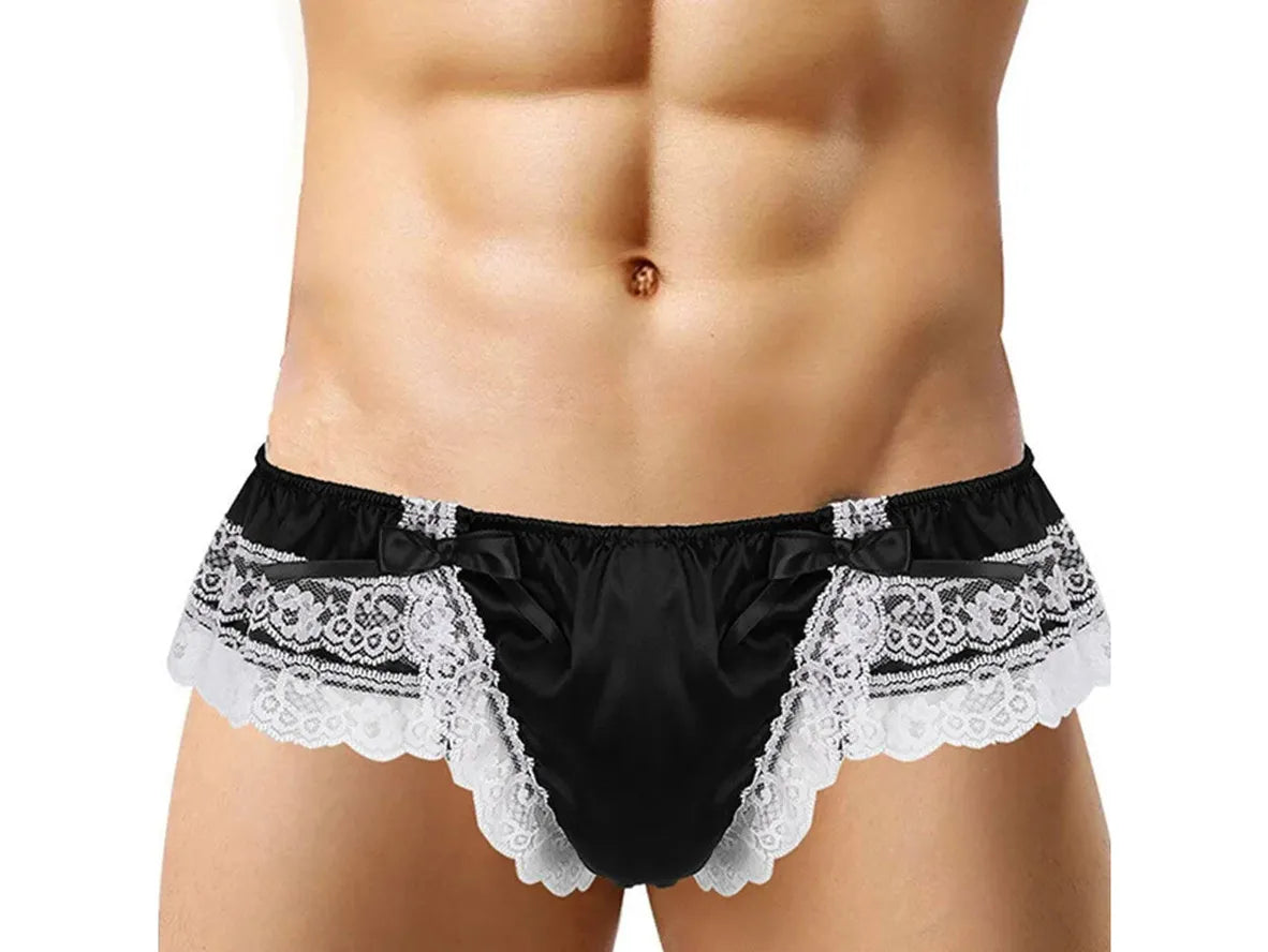 Floral Bloom – Double-Layer Lace Gay Lingerie Thong