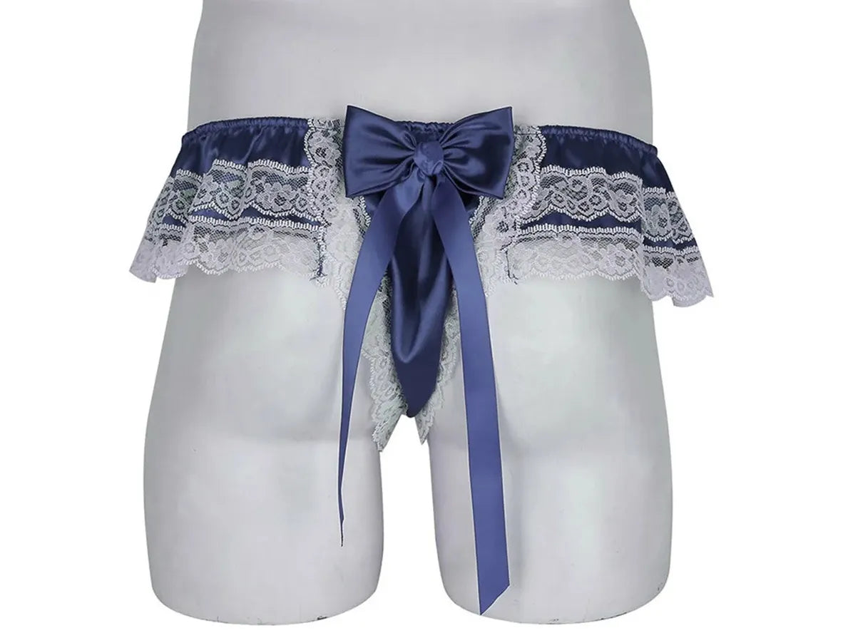 Floral Bloom – Double-Layer Lace Gay Lingerie Thong