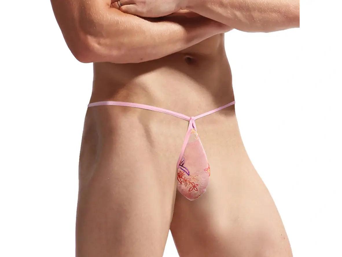 Floral Tempt – See-Through Gay G-String
