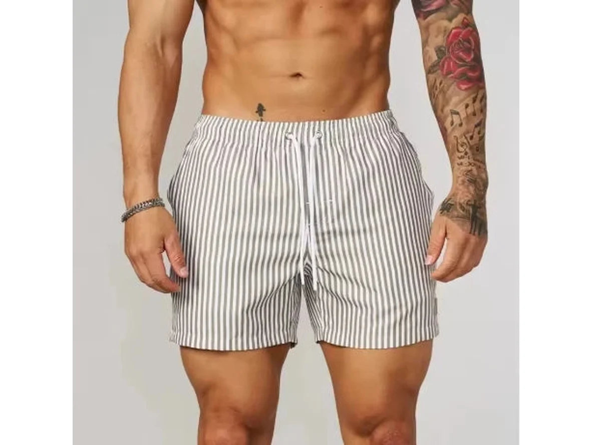 Gay Beach Shorts | Casual Summer Stripe Shorts