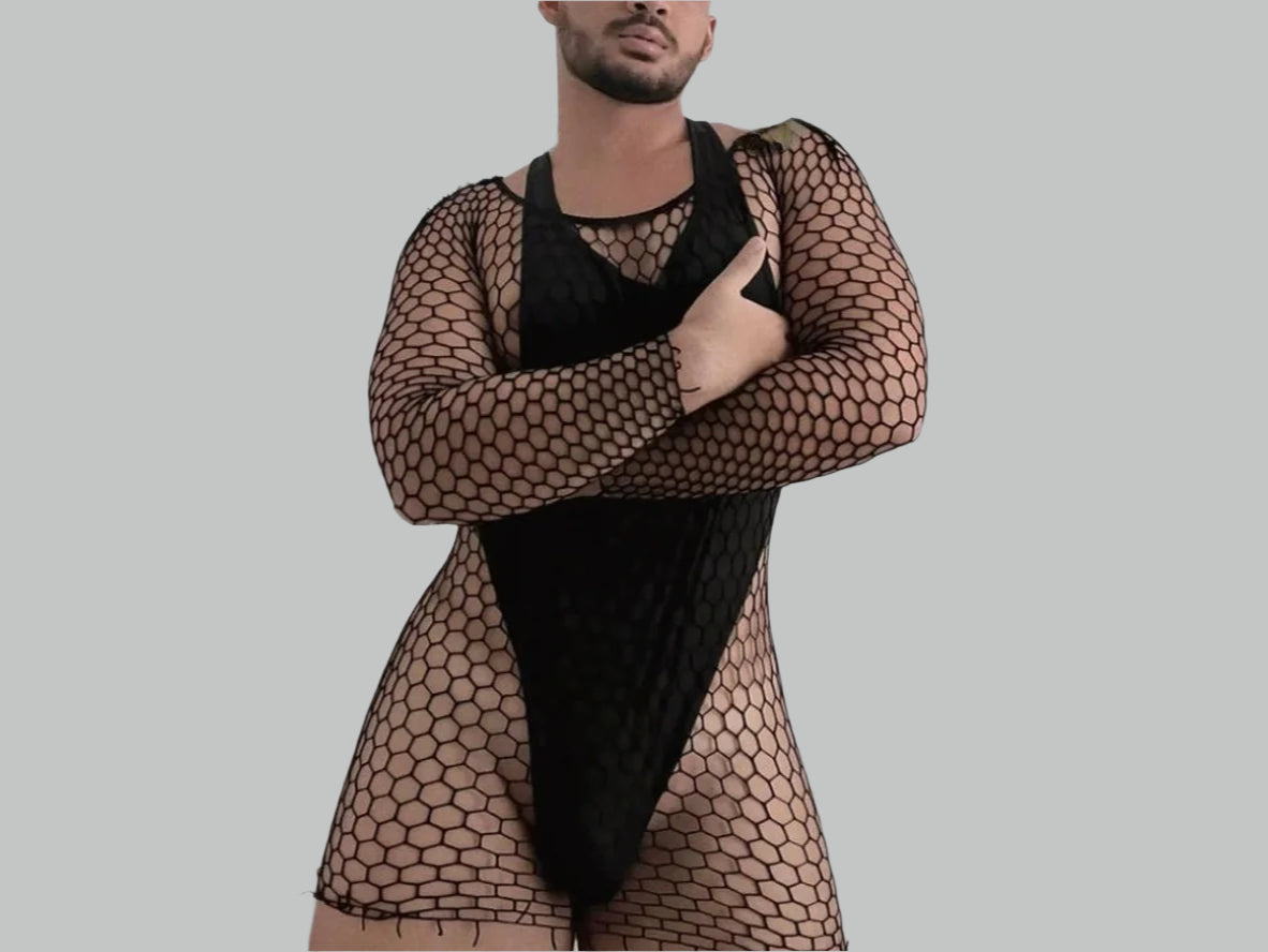Gay Bodystockings | Clubwear Lingerie Sheer Dress