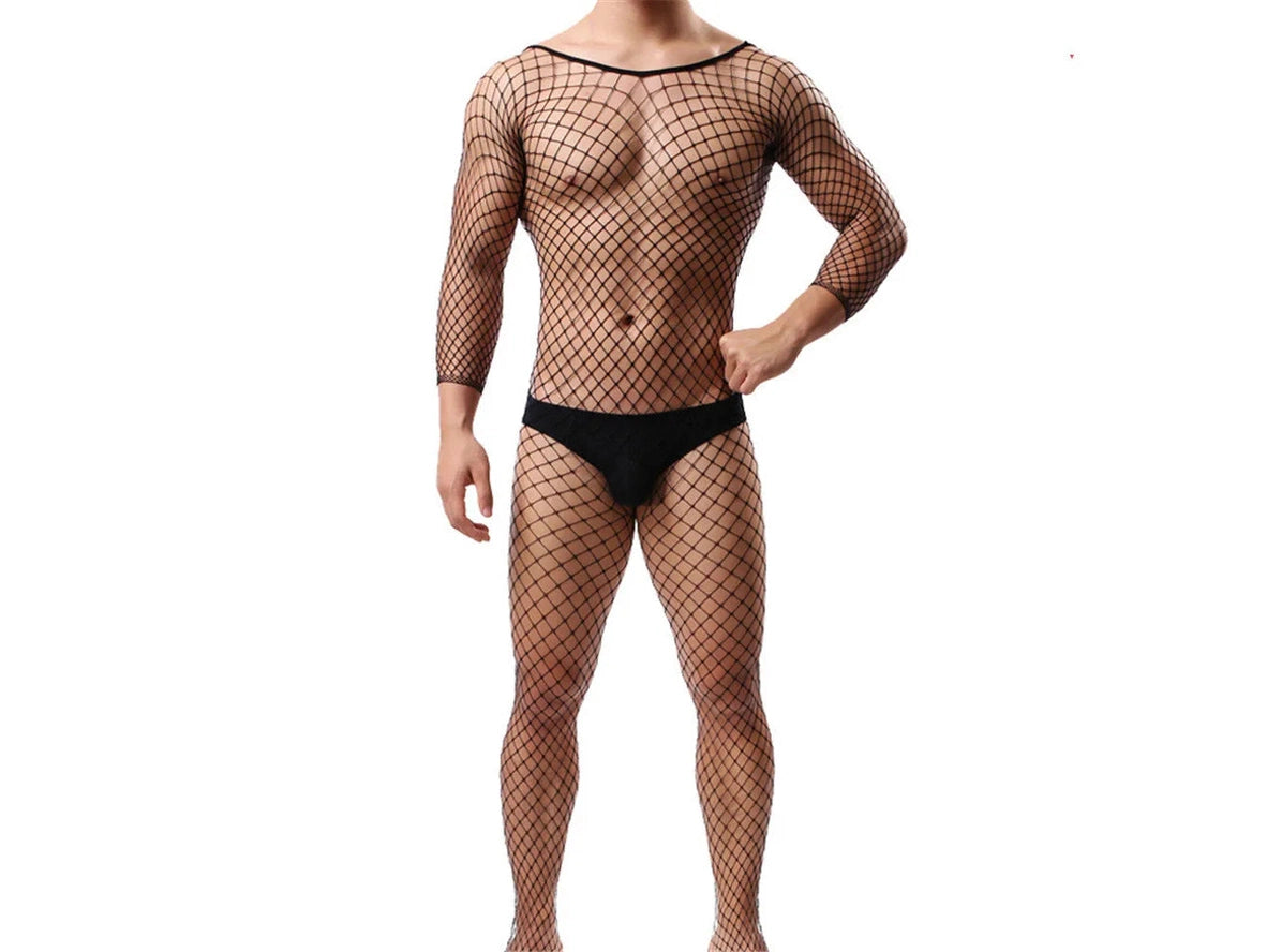 Gay Bodystockings | Sexy Fishnet Open Crotch Bodystockings