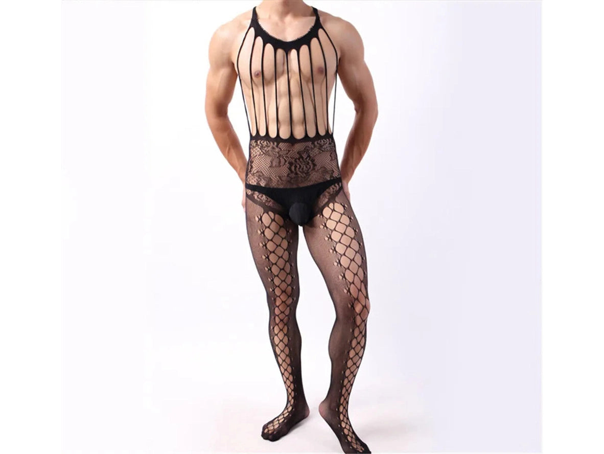 Gay Bodystockings | Sexy Fishnet Open Crotch Bodystockings