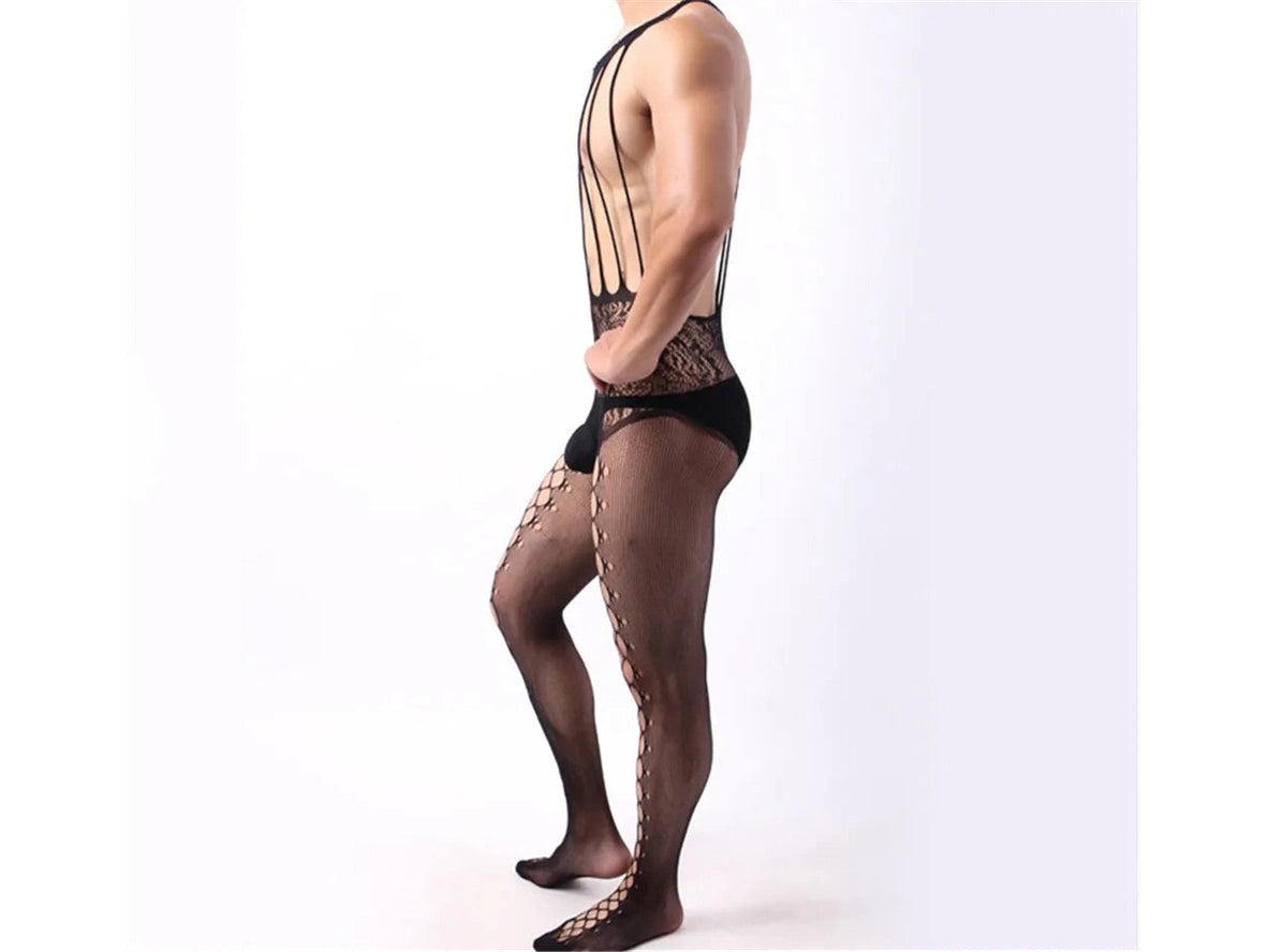 Gay Bodystockings | Sexy Fishnet Open Crotch Bodystockings