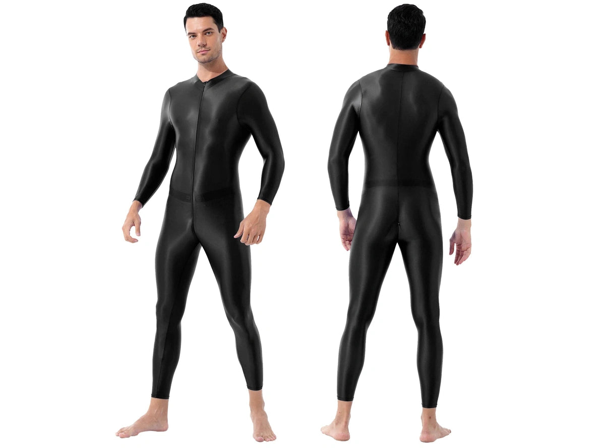 Gay Bodystockings | Sexy Front Zipper See-Through Full Bodystocking