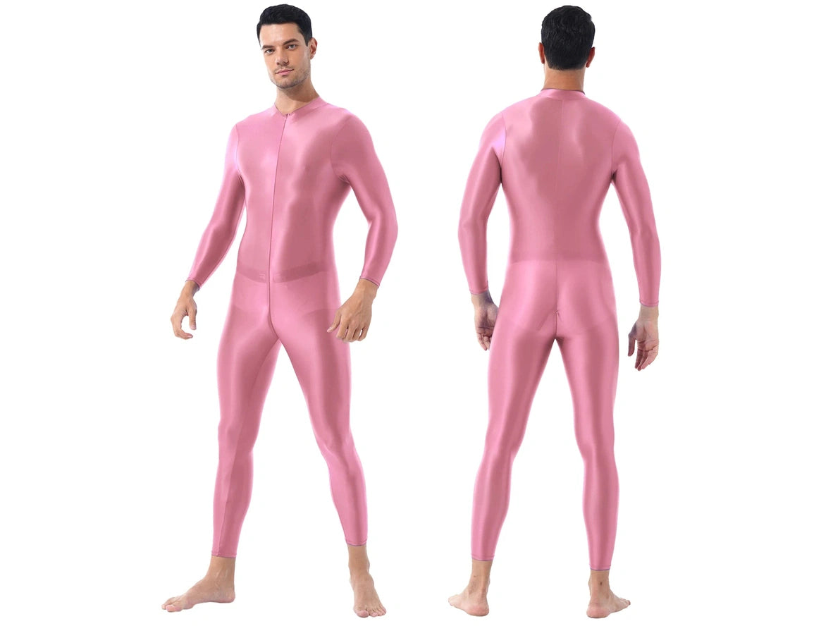 Gay Bodystockings | Sexy Front Zipper See-Through Full Bodystocking