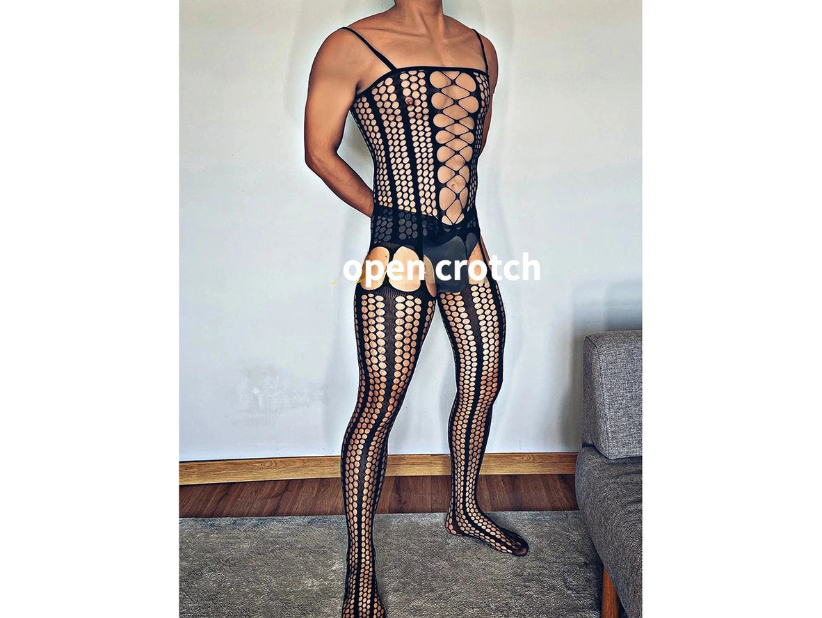 Gay Bodystockings | Sexy Lingerie Open Crotch Bodysuit