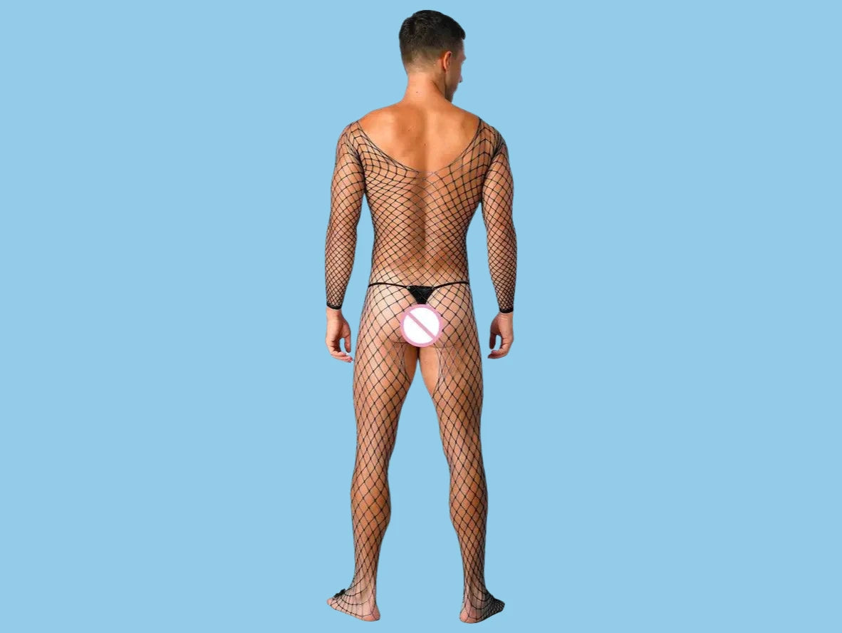 Gay Bodystockings | Temptation Open Crotch Bodysuit