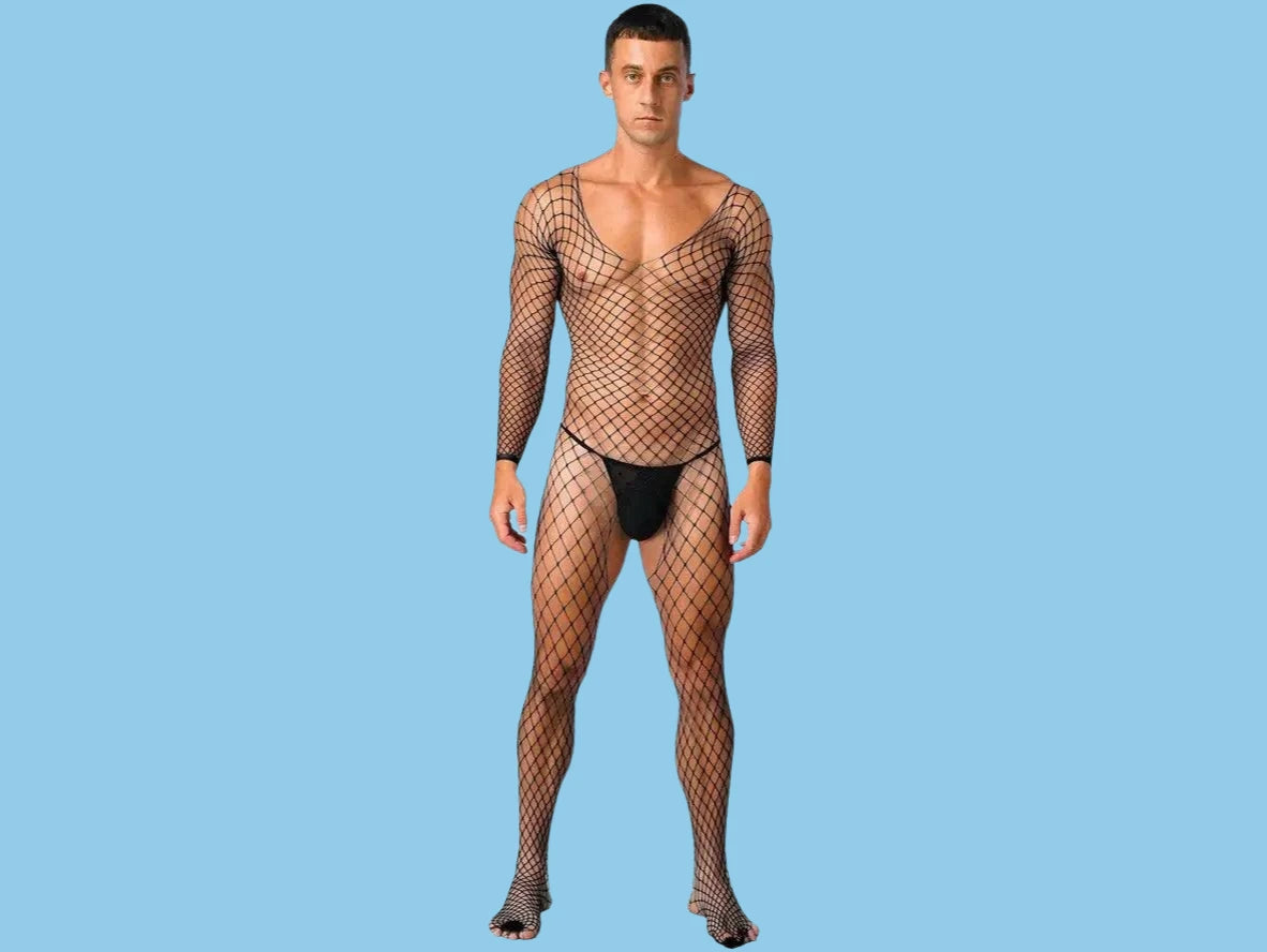 Gay Bodystockings | Temptation Open Crotch Bodysuit