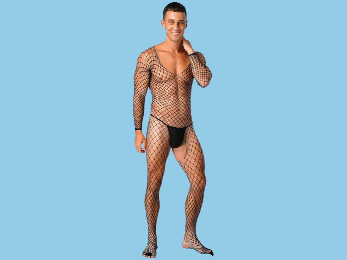 Gay Bodystockings | Temptation Open Crotch Bodysuit