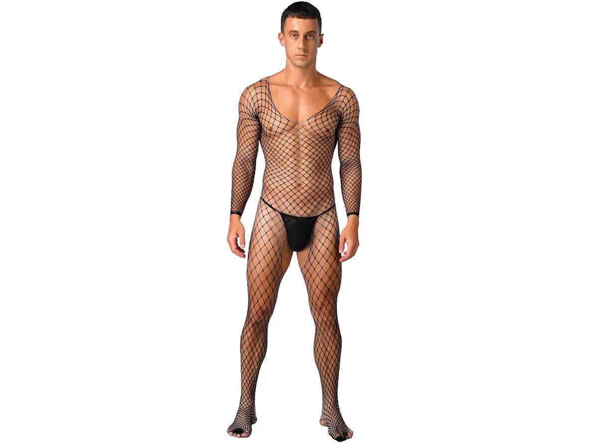 Gay Bodystockings | Temptation Open Crotch Stockings