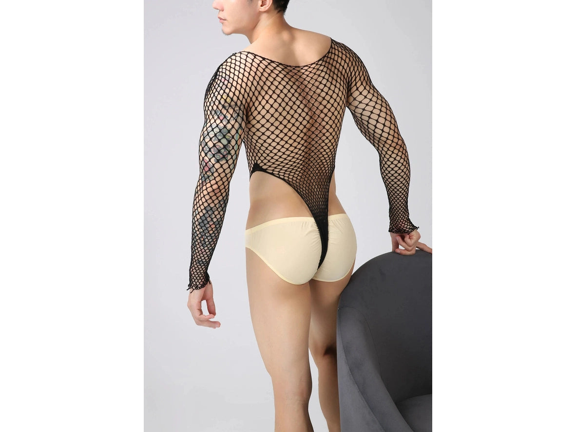 Gay Bodysuits | CLEVER-MENMODE Daring Fishnet Lingerie
