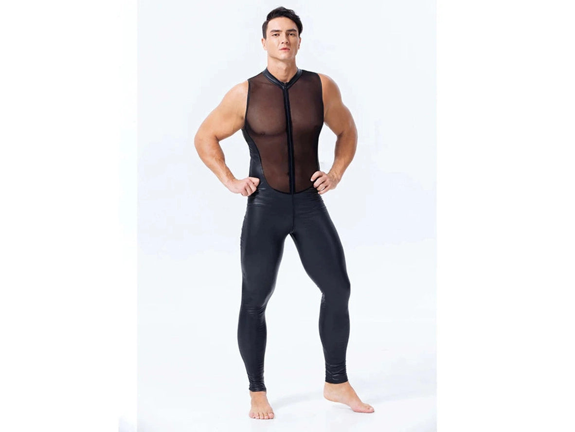 Gay Bodysuits | Clubwear Mesh Jumpsuit
