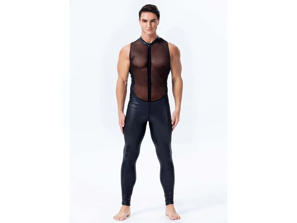 Gay Bodysuits | Clubwear Mesh Jumpsuit