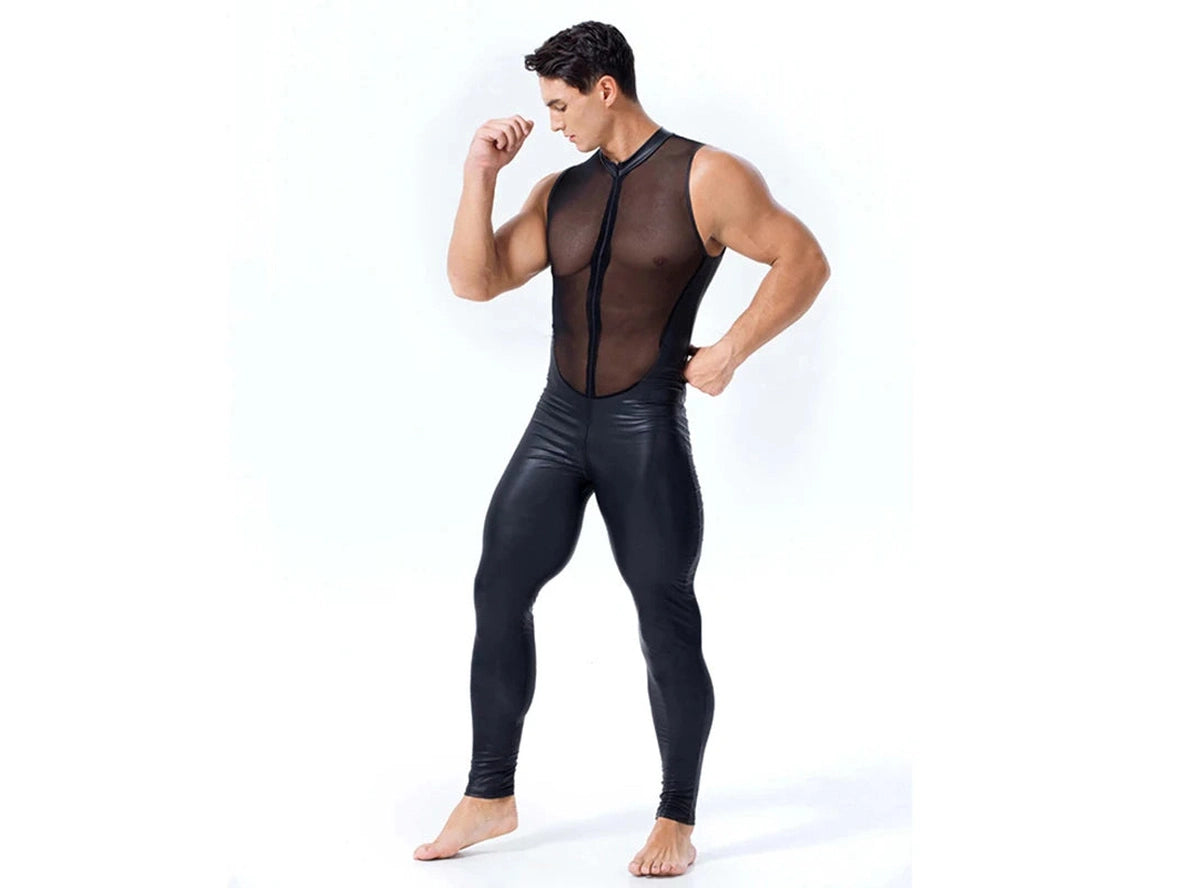 Gay Bodysuits | Clubwear Mesh Jumpsuit