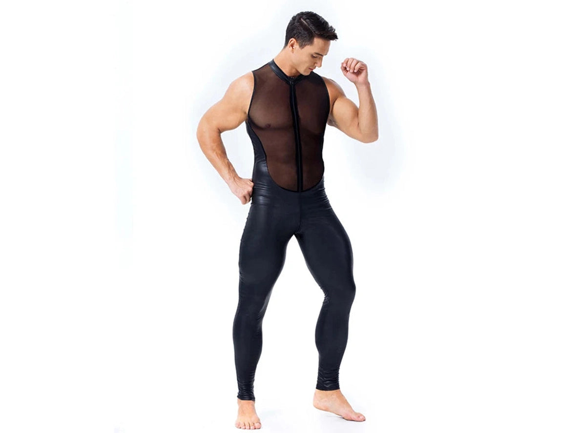 Gay Bodysuits | Clubwear Mesh Jumpsuit