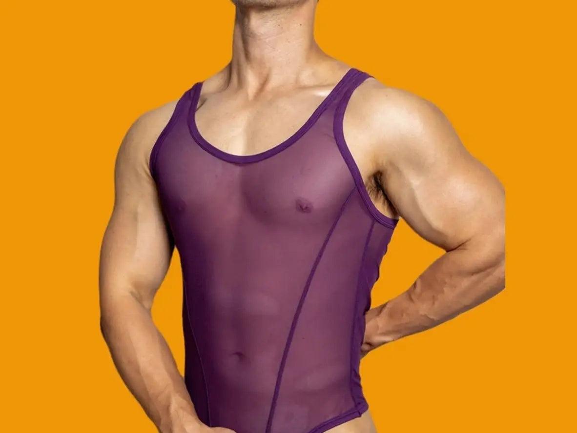 Gay Bodysuits | D.M Collection Mesh Playsuit