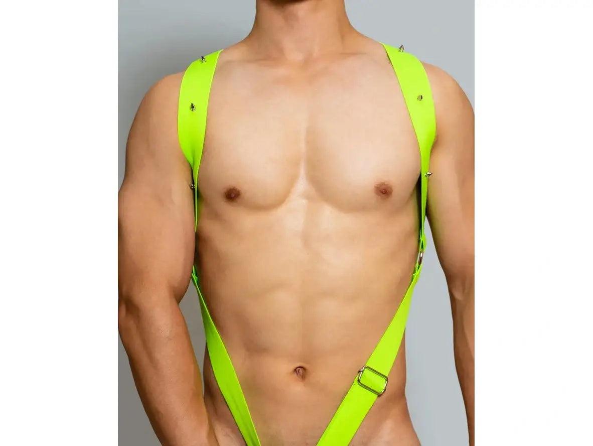 Gay Bodysuits | D.M Sexy Harness Belt Ring Bodysuit