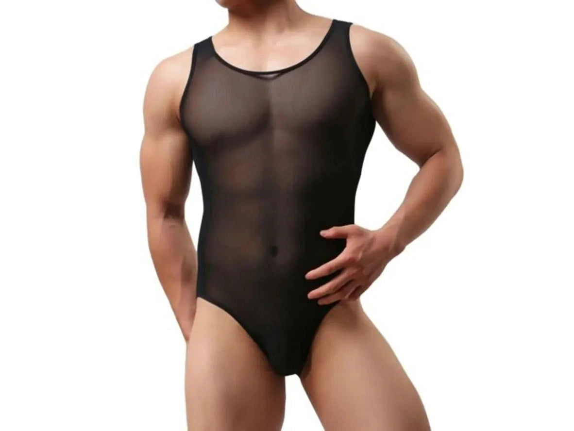 Gay Bodysuits | Mesh See-Through Loungewear