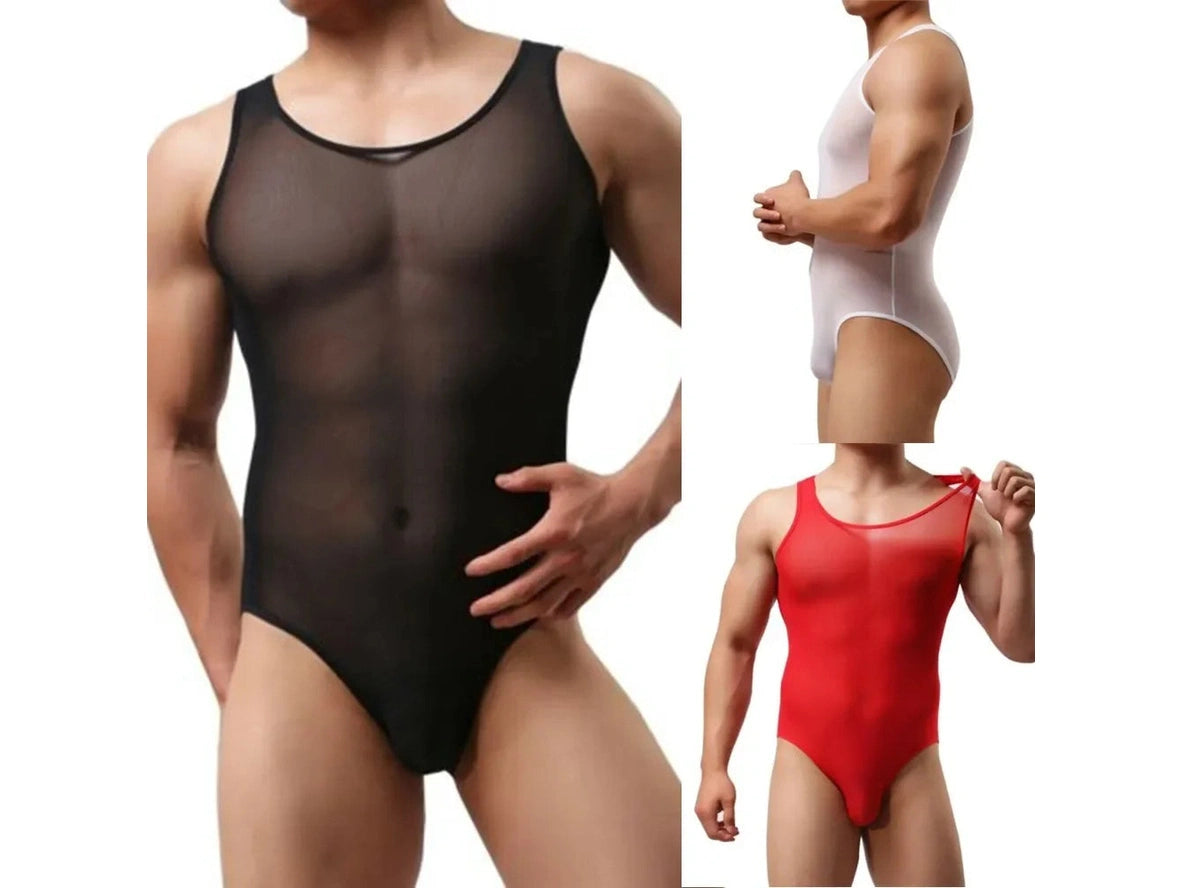 Gay Bodysuits | Mesh See-Through Loungewear