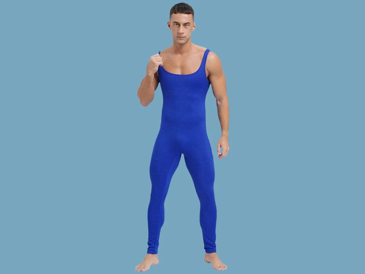 Gay Bodysuits | Sleeveless Ribbed Unitard Wrestling Bodysuit