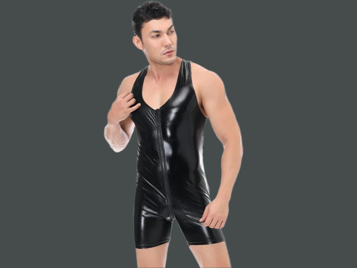 Gay Bodysuits | Sleeveless Zipper Bodysuit