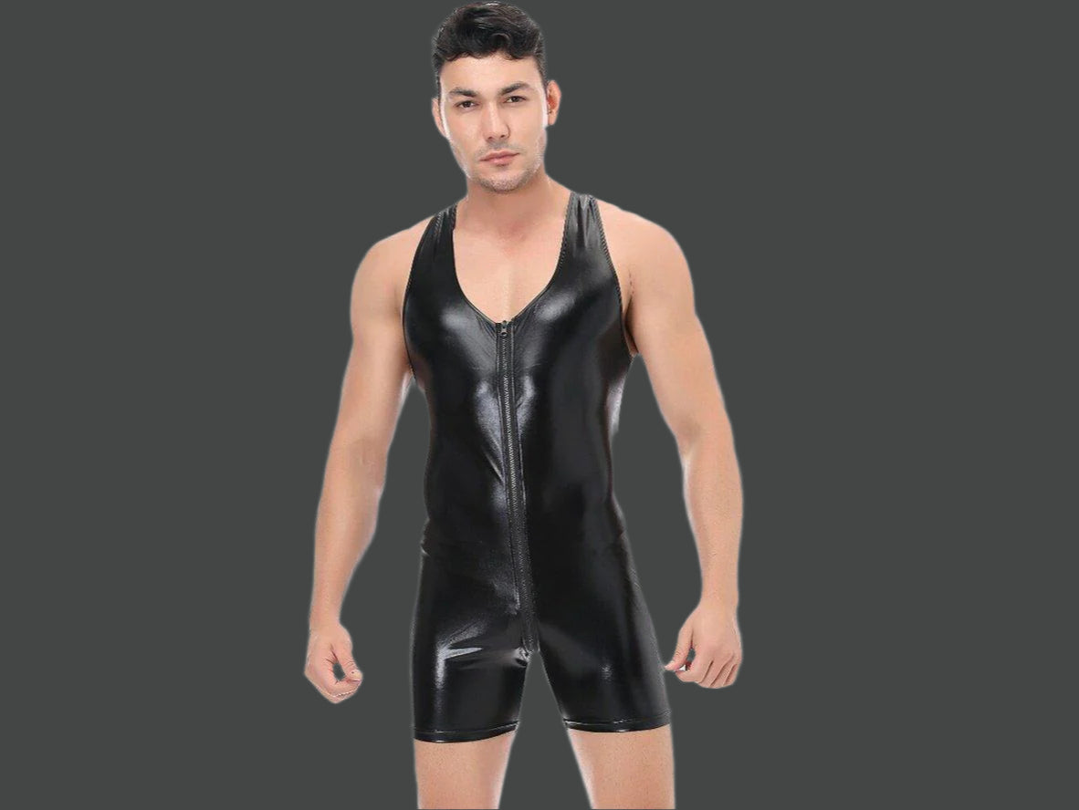 Gay Bodysuits | Sleeveless Zipper Bodysuit