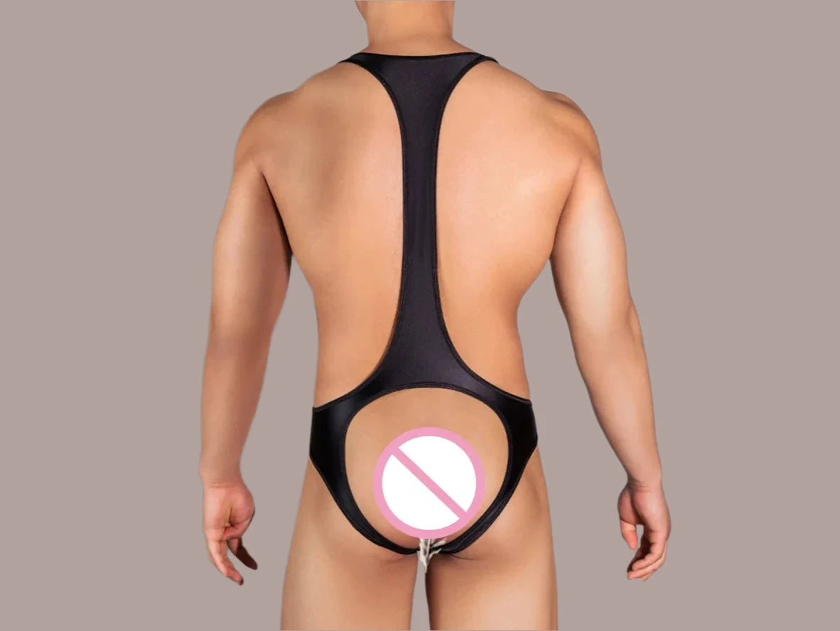 Gay Bodysuits | Stretchy High Cut Backless Bodysuit