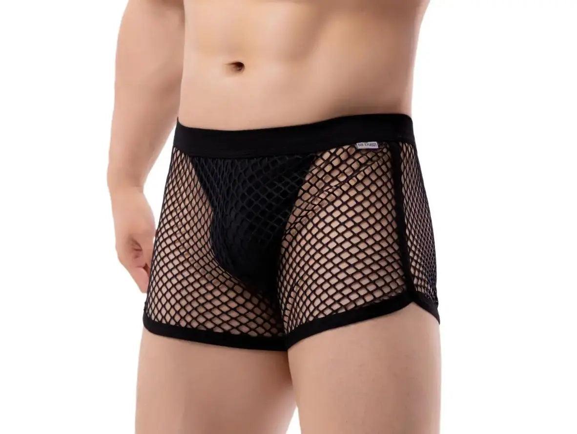 Gay Boxer Briefs | BRAVE PERSON Sexy Mesh Boxer Briefs