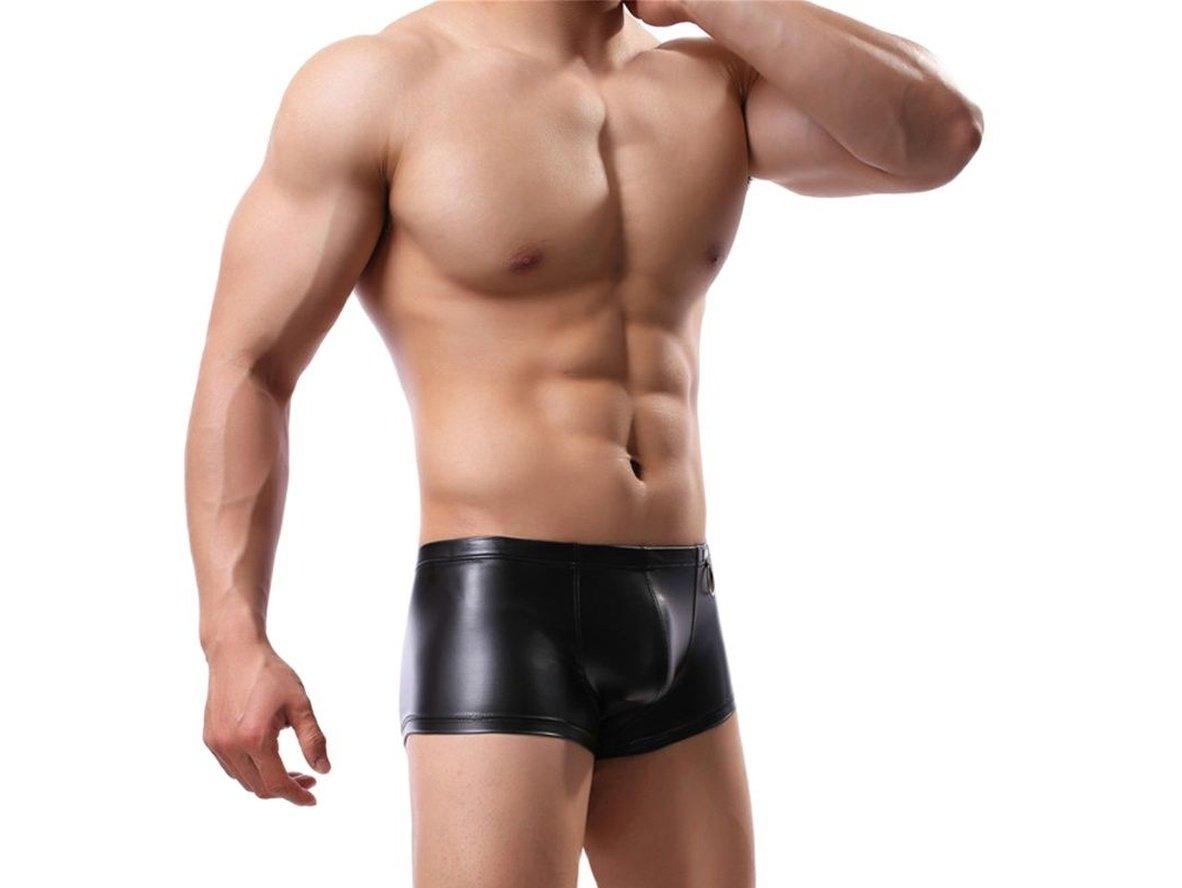 Gay Boxer Briefs | CLEVER-MENMODE Faux Leather Boxer Briefs