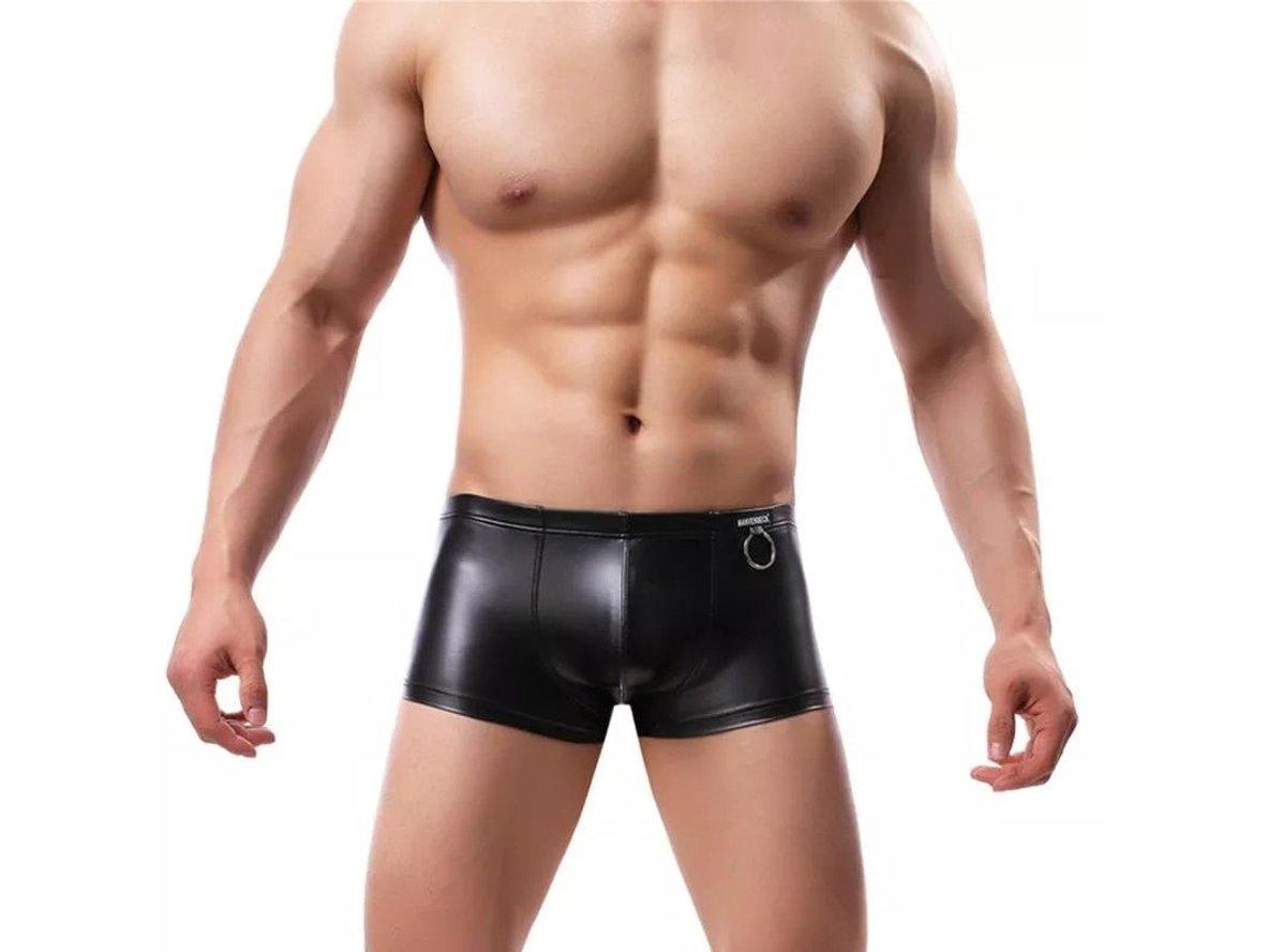 Gay Boxer Briefs | CLEVER-MENMODE Faux Leather Boxer Briefs