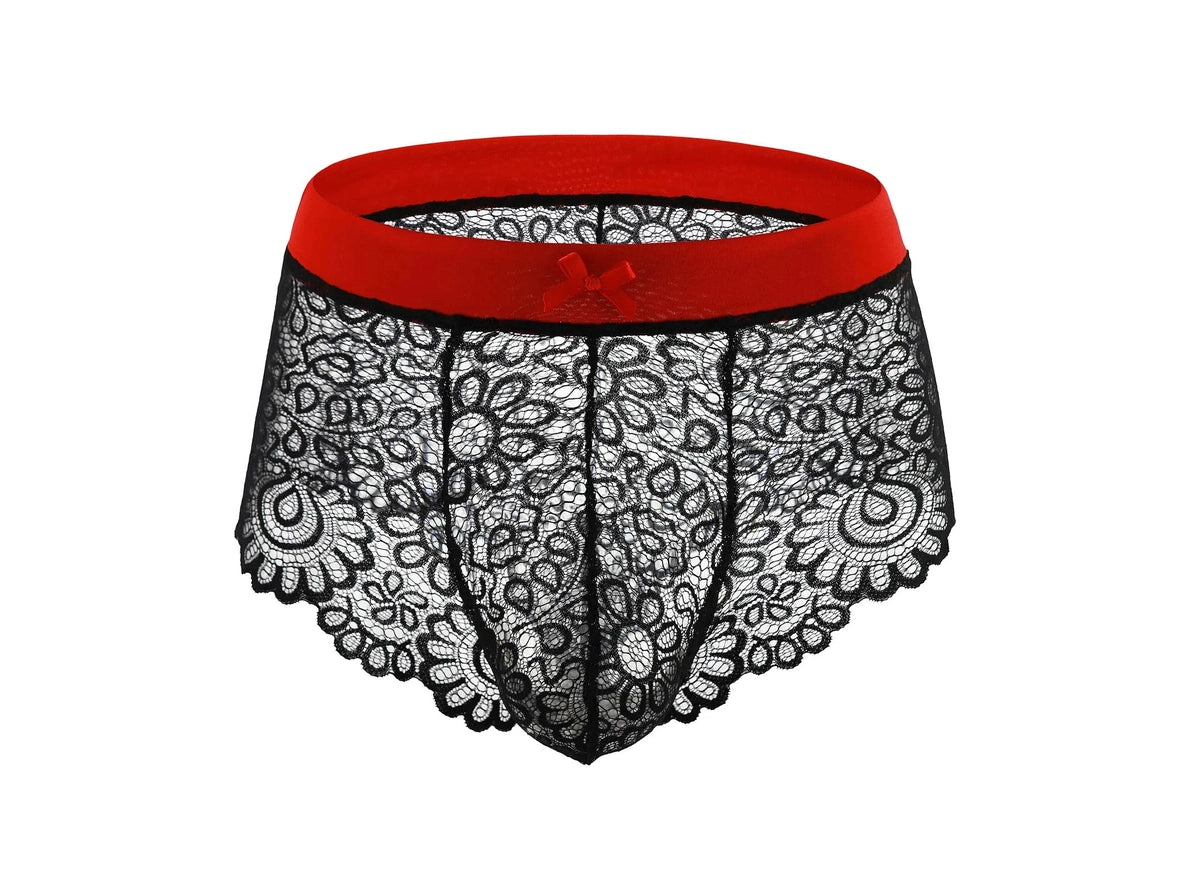 Gay Boxer Briefs | CLEVER-MENMODE Sexy Lace Boxer Briefs
