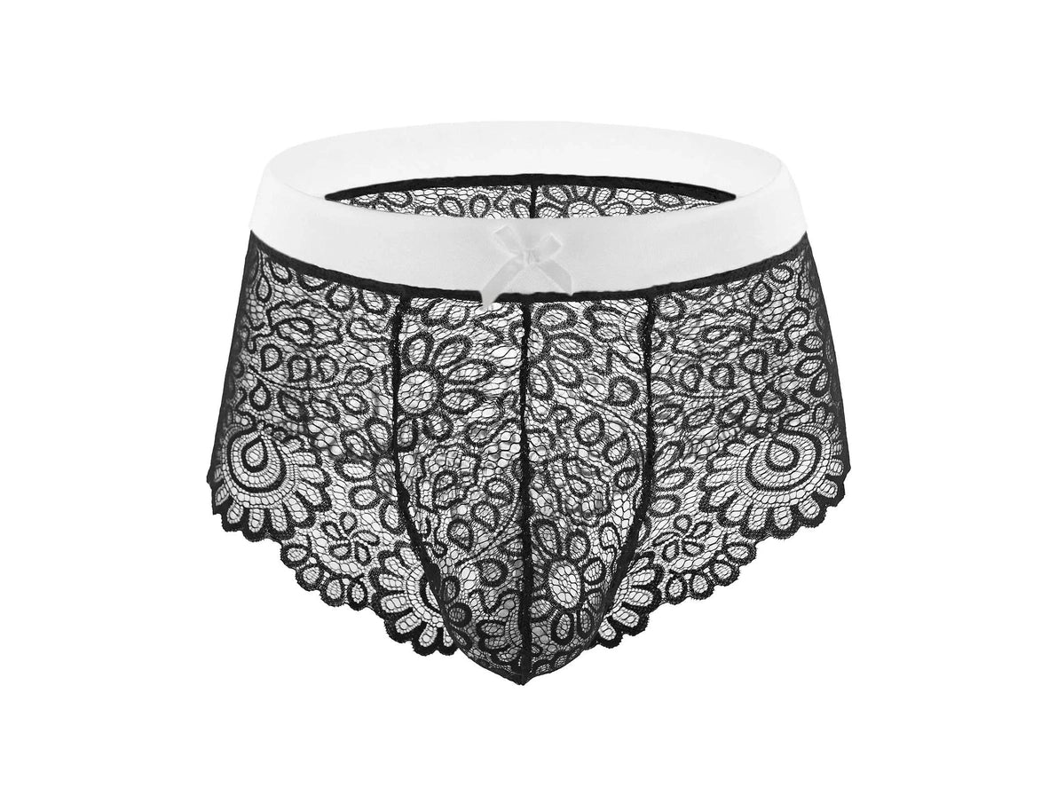 Gay Boxer Briefs | CLEVER-MENMODE Sexy Lace Boxer Briefs