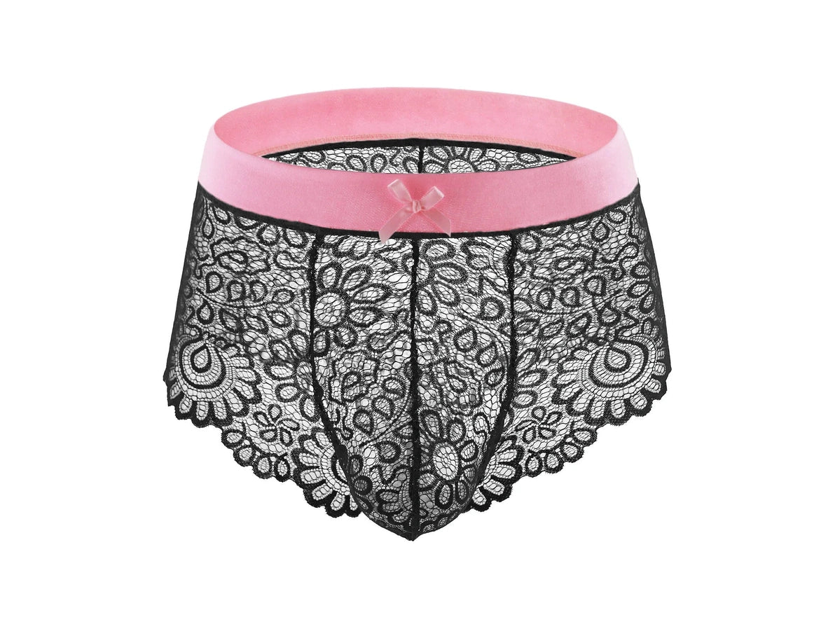 Gay Boxer Briefs | CLEVER-MENMODE Sexy Lace Boxer Briefs