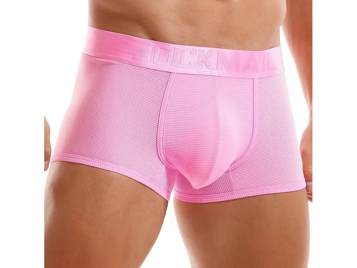Gay Boxer Briefs | JOCKMAIL Bright Color Mesh Boxers