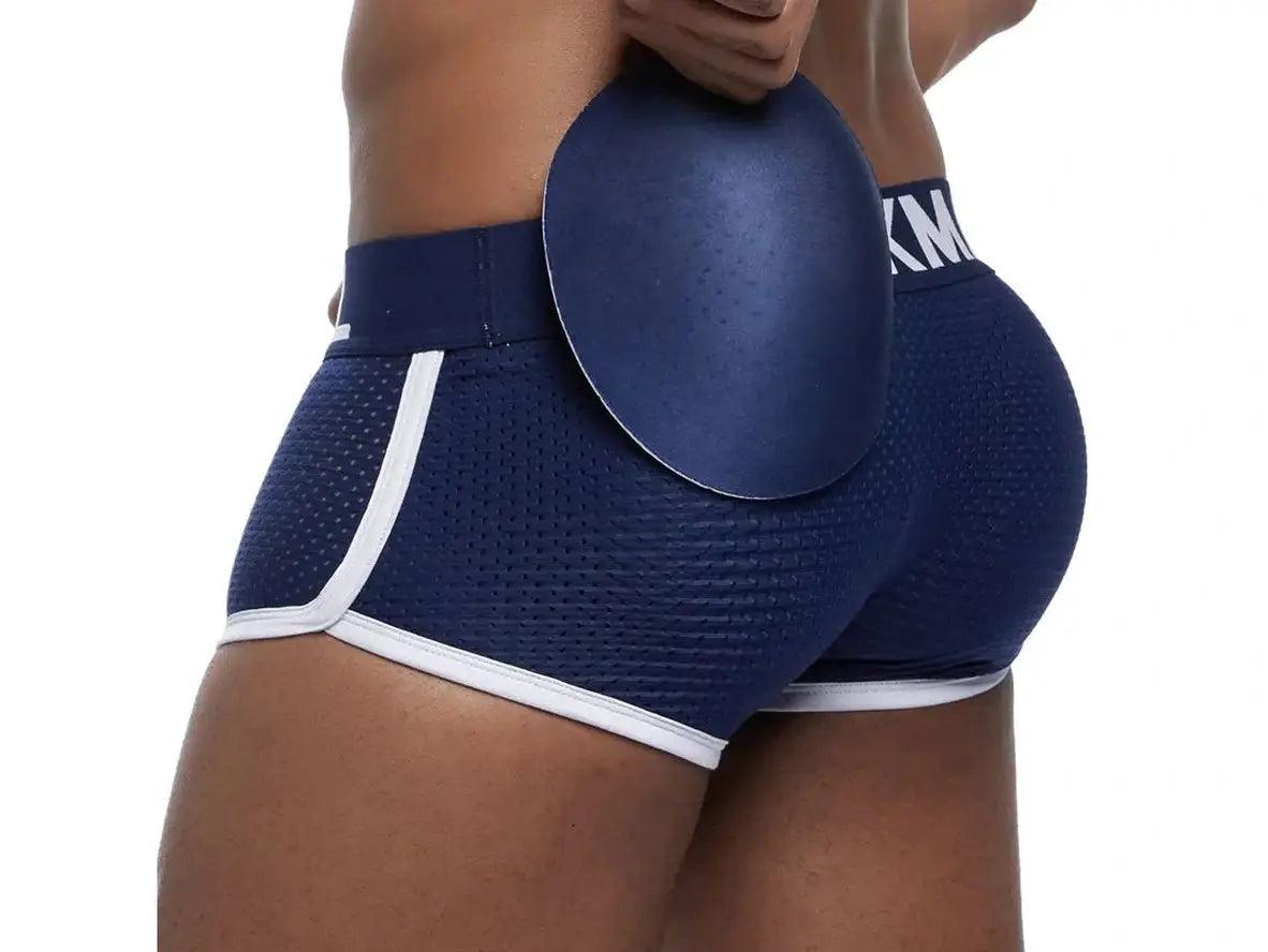 Gay Boxer Briefs | JOCKMAIL Mesh Butt Lifter Pouch Padded Boxers