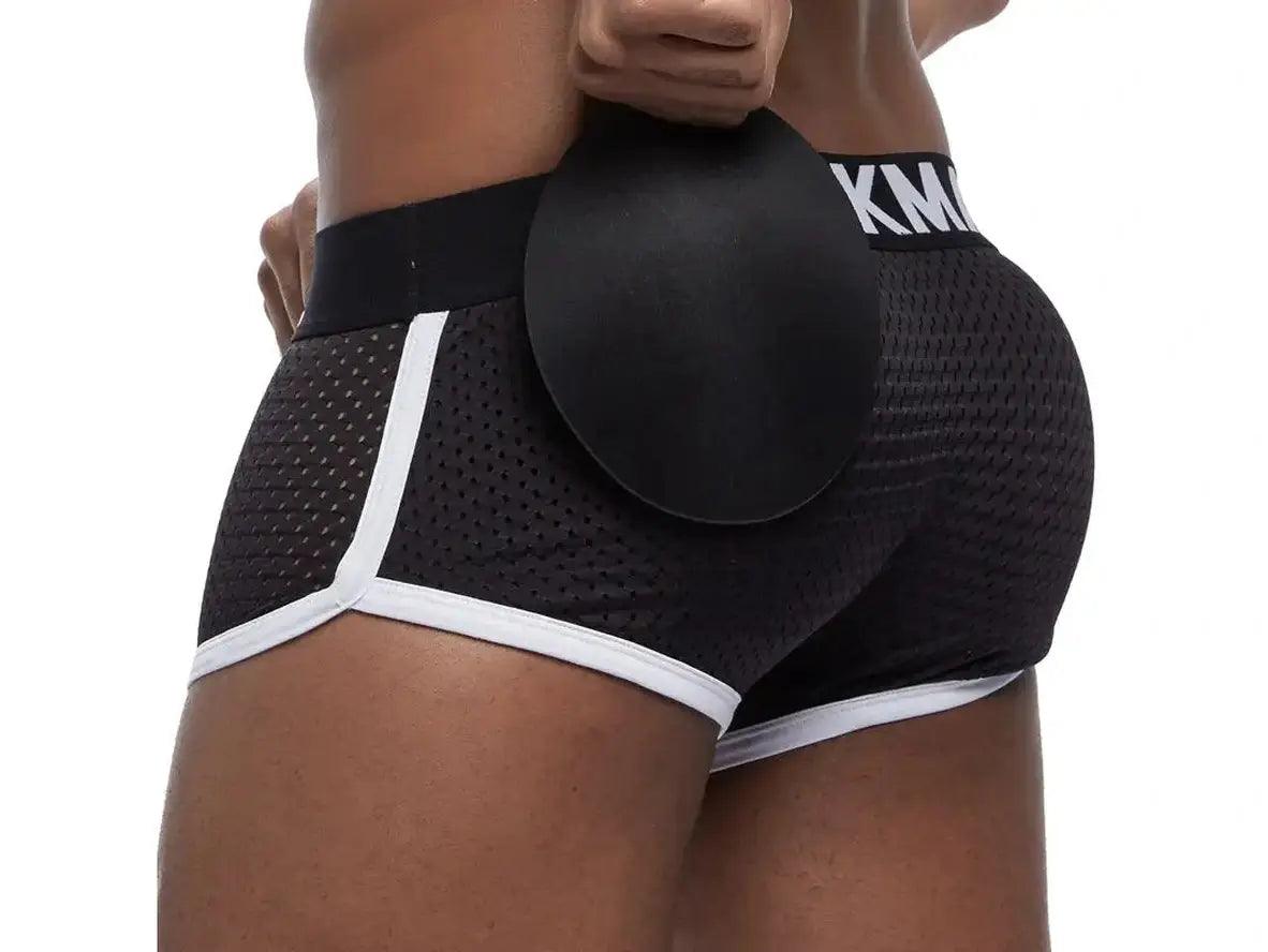 Gay Boxer Briefs | JOCKMAIL Mesh Butt Lifter Pouch Padded Boxers