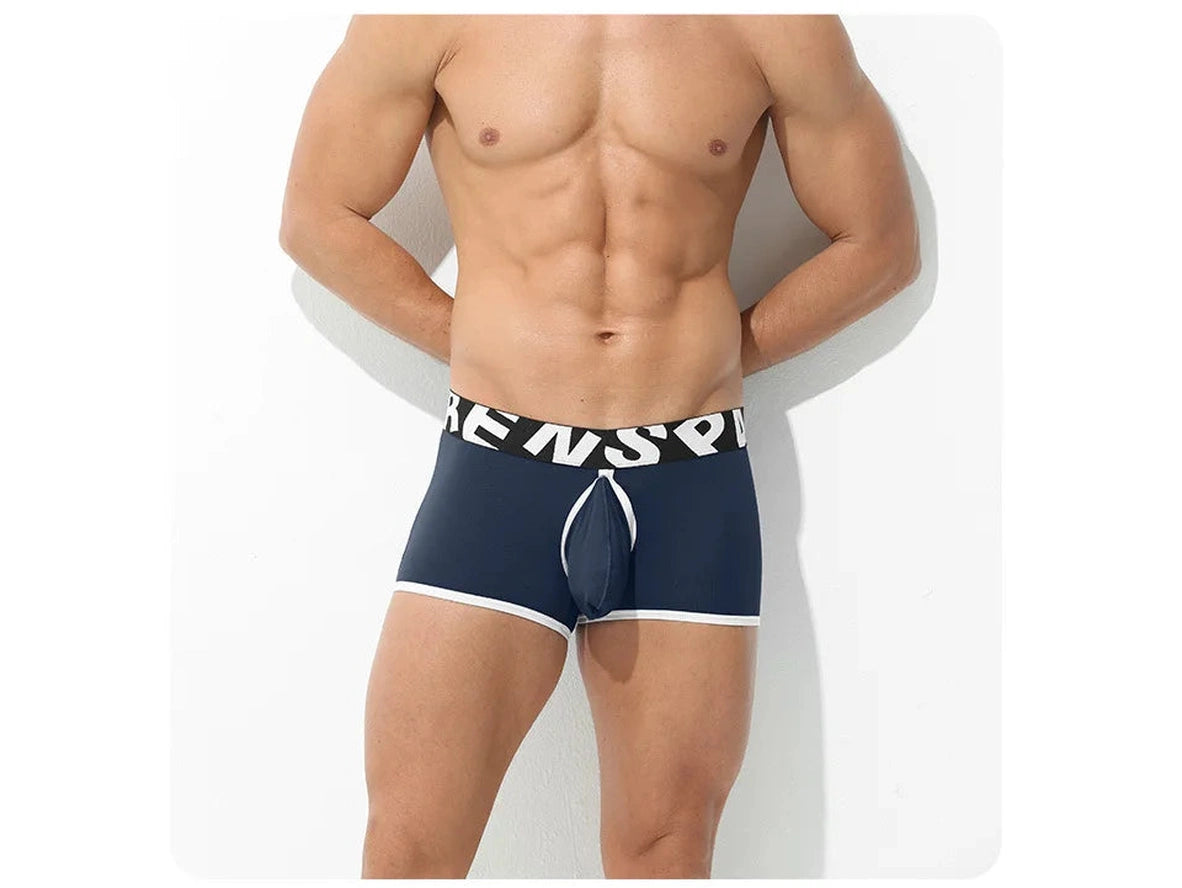 Gay Boxer Briefs | KAREN SPACE Open Pouch &amp; Back Slits Boxer Briefs