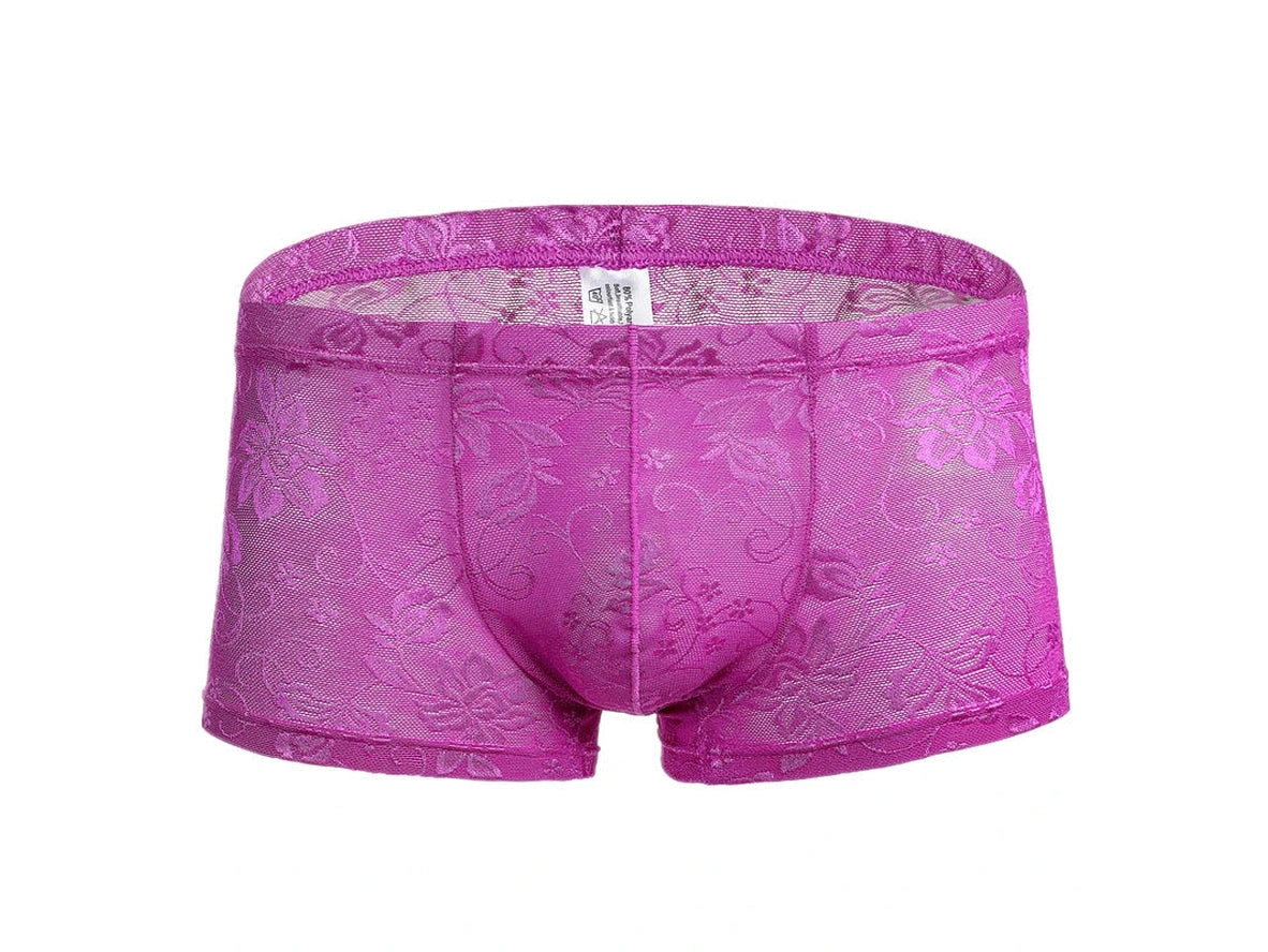 Gay Boxer Briefs | Lace See-Through Boxer Briefs