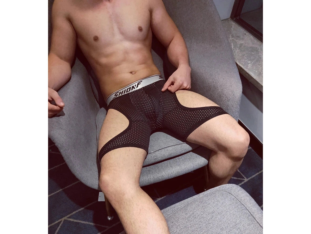 Gay Boxer Briefs | Mesh Hollow Boxer Briefs