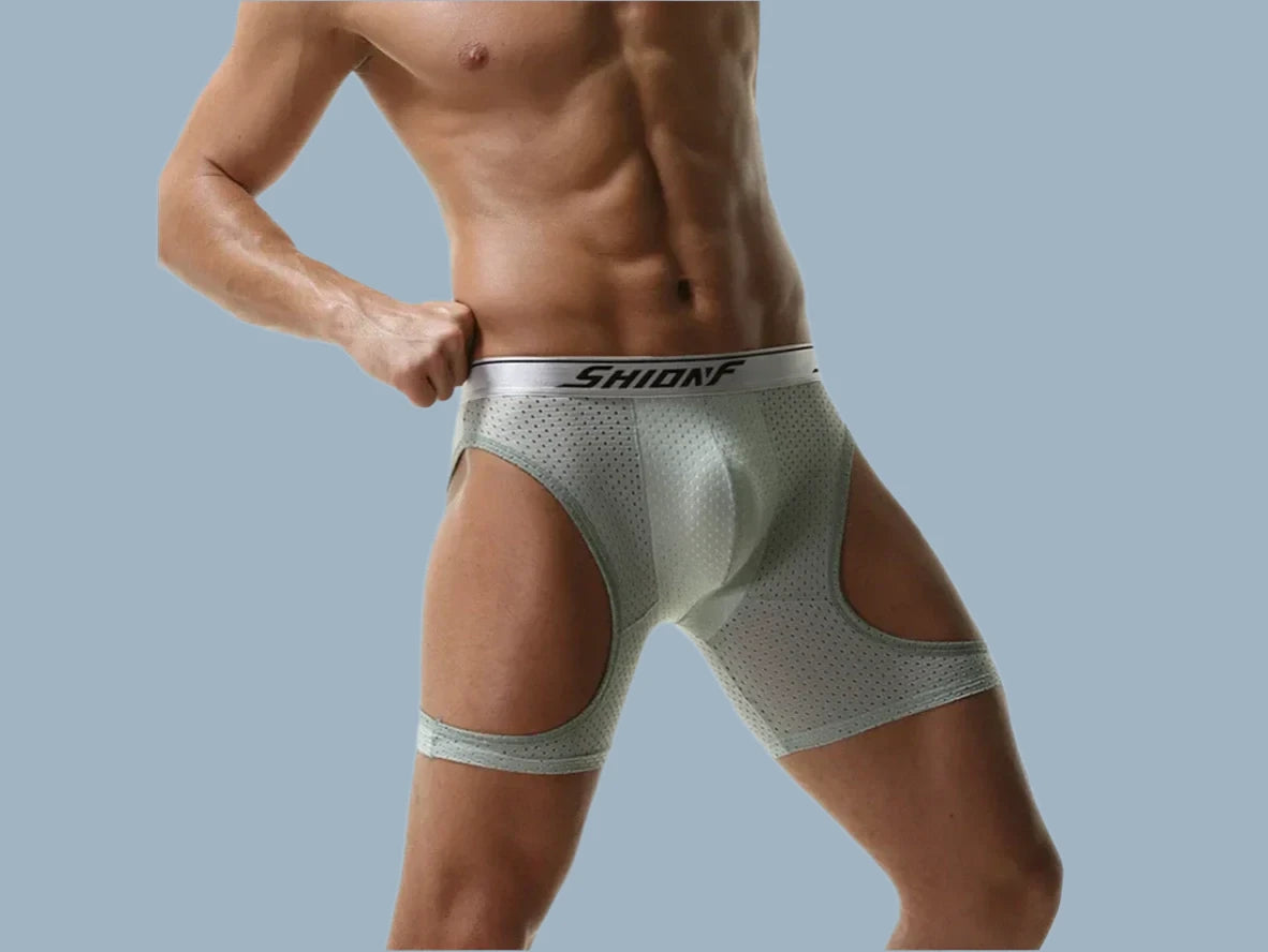 Gay Boxer Briefs | Mesh Hollow Boxer Briefs