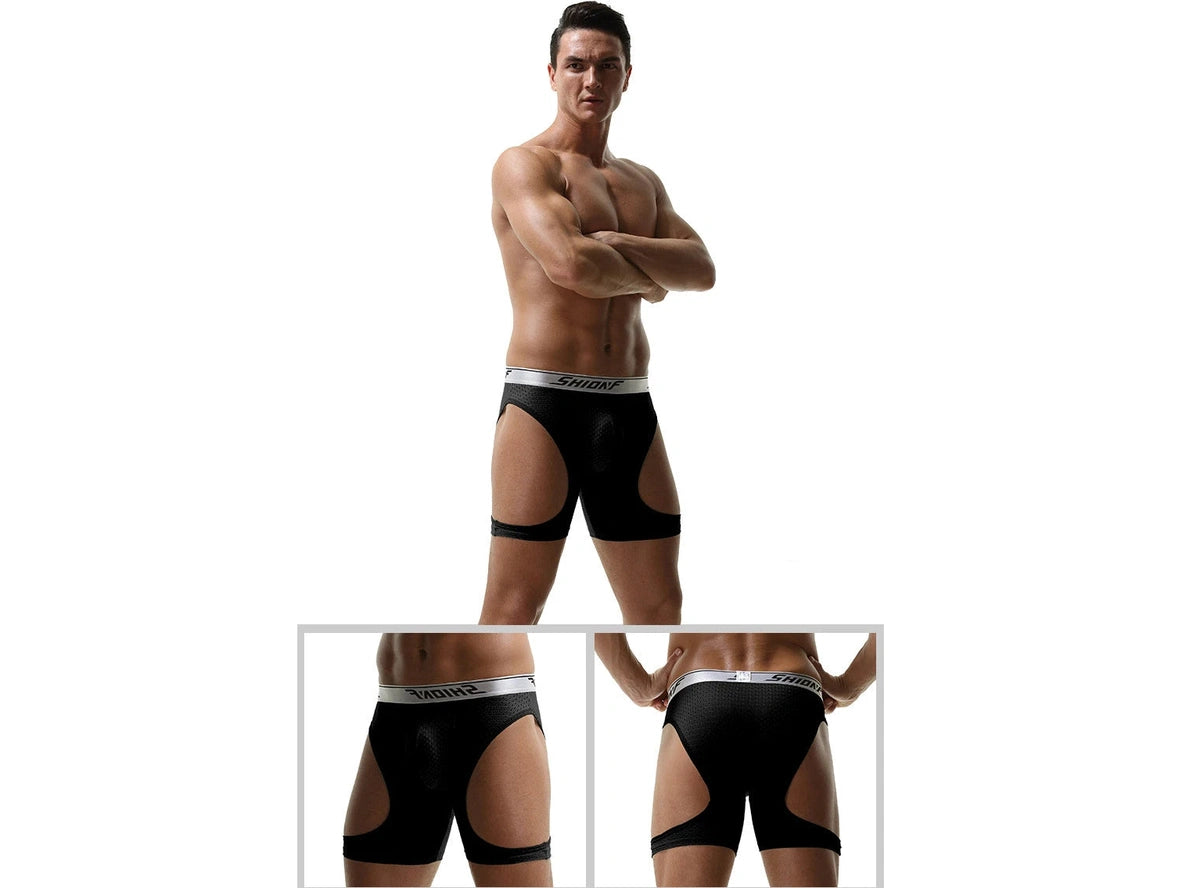 Gay Boxer Briefs | Mesh Hollow Boxer Briefs